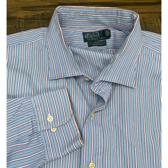 Polo Ralph Lauren Regent Men's Long Sleeve Classic Fit Size 21 36/37 Tall - Picture 1 of 6